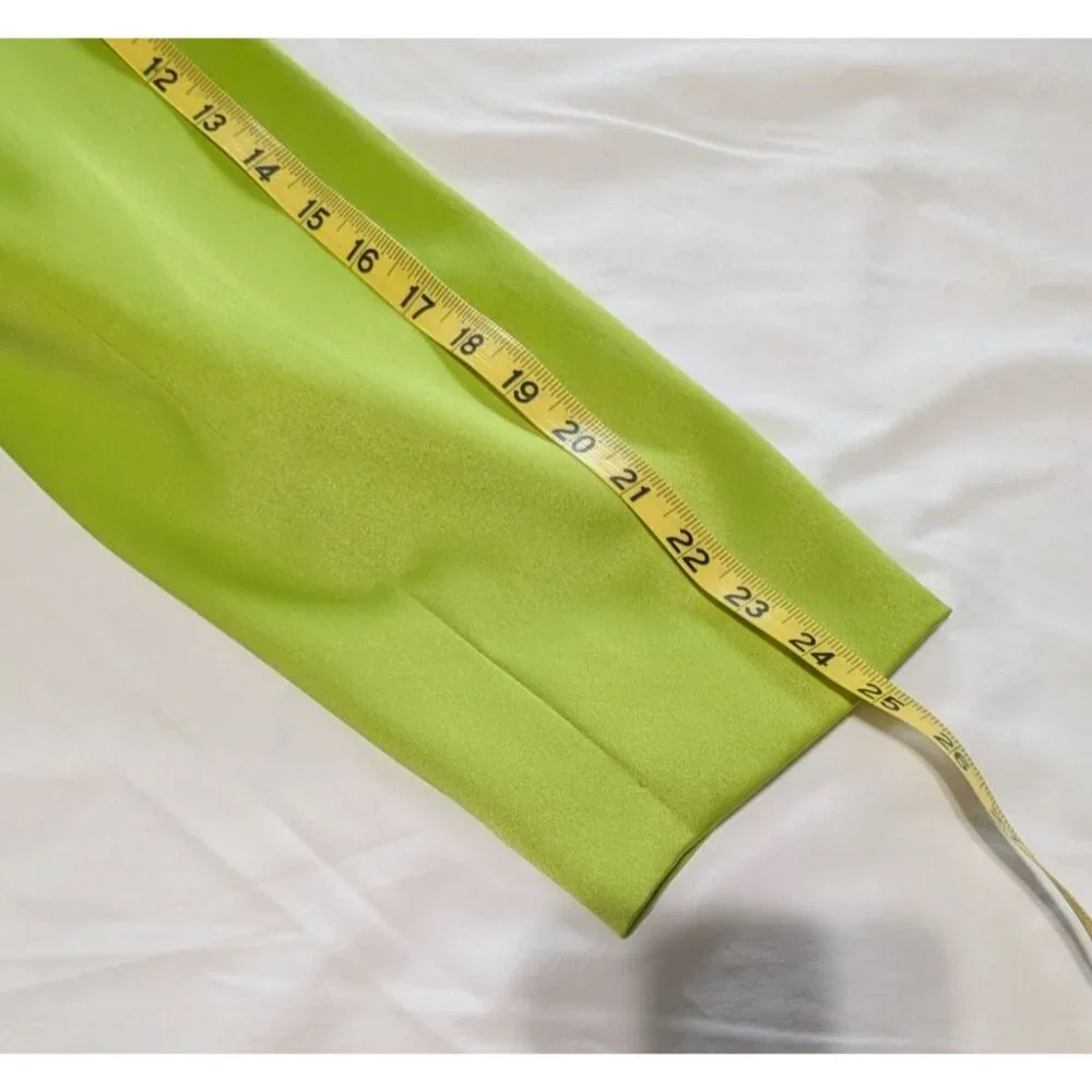Nygard Womens Lime Green Mid-Length Button-Front Dress Jacket 18W Polyester Blen - Picture 13 of 13